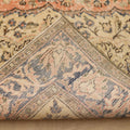 Vintage Isparta Turkish Area Rug 7x9 ft — Beige & Blue Floral