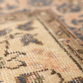 Vintage Isparta Turkish Area Rug 7x9 ft — Beige & Blue Floral