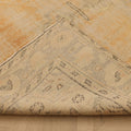 Vintage Manisa Turkish Area Rug 5x8 ft — Orange & Gray Floral