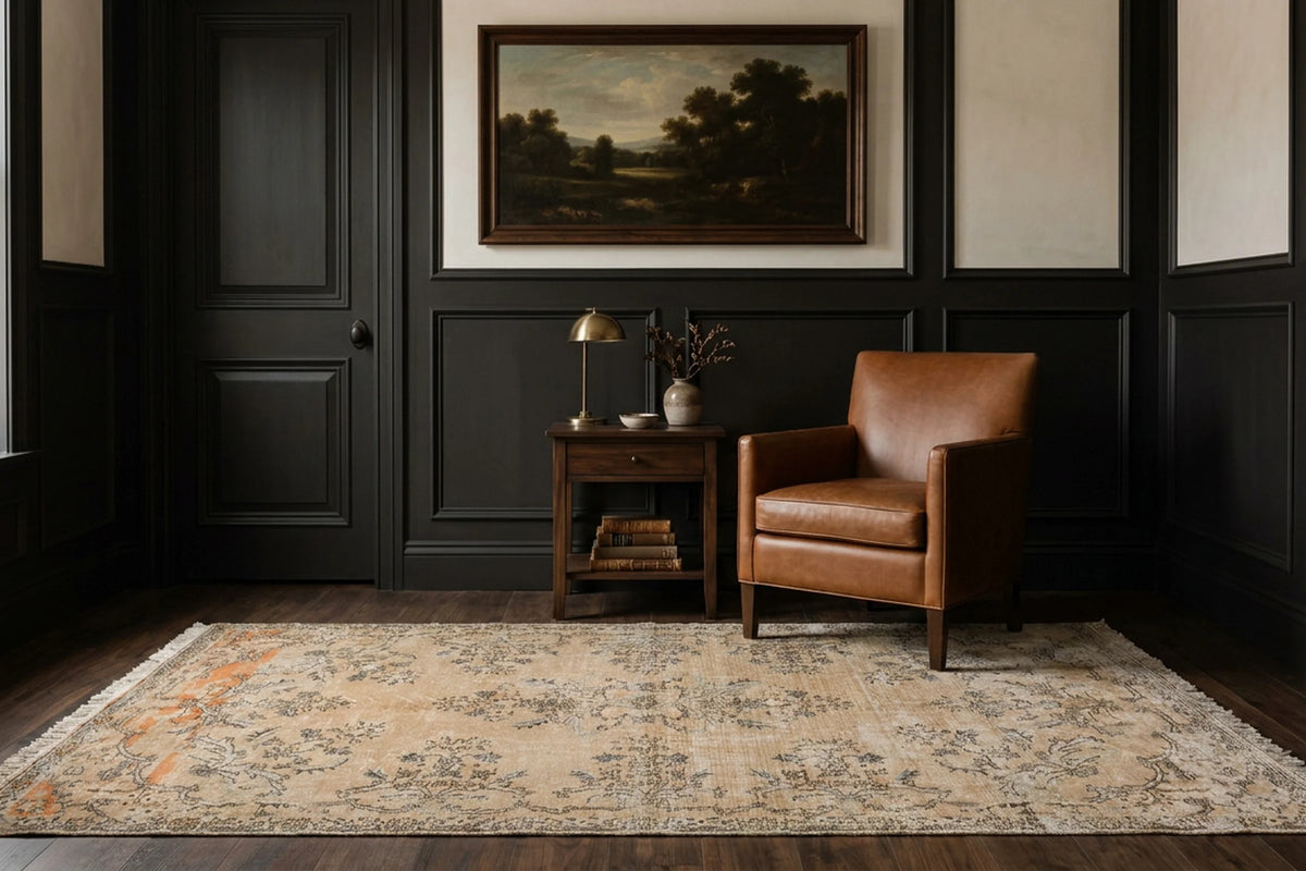 Turkish Area Rug in a styled room