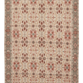 Vintage Erzincan Turkish Area Rug 5x8 ft — Beige & Green Floral