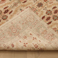 Vintage Erzincan Turkish Area Rug 5x8 ft — Beige & Green Floral