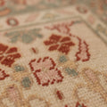 Vintage Erzincan Turkish Area Rug 5x8 ft — Beige & Green Floral