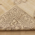 Vintage Manisa Turkish Area Rug 5x9 ft — Beige & Brown Floral (No. 37071)
