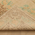 Vintage Isparta Turkish Area Rug 6x9 ft — Beige & Brown Floral (No. 37073)