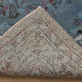 Vintage Isparta Turkish Area Rug 6x10 ft — Blue & Gray Floral