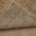 Vintage Manisa Turkish Runner Rug 2x10 ft — Orange & Gray Geometric