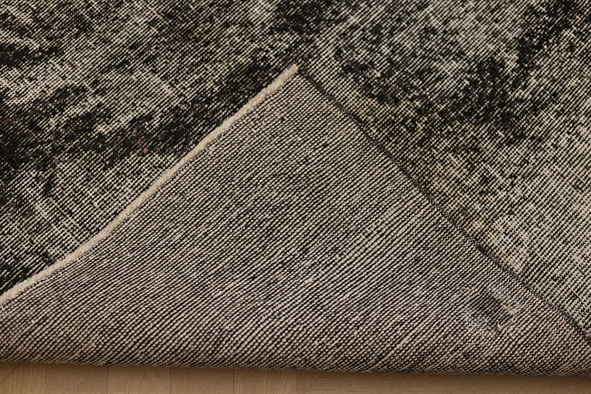 Vintage Isparta Turkish Area Rug 7x10 ft — Gray Overdyed