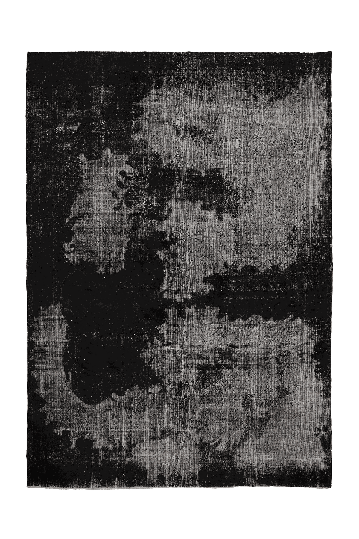 Vintage Isparta Turkish Area Rug 7x10 ft — Gray Overdyed