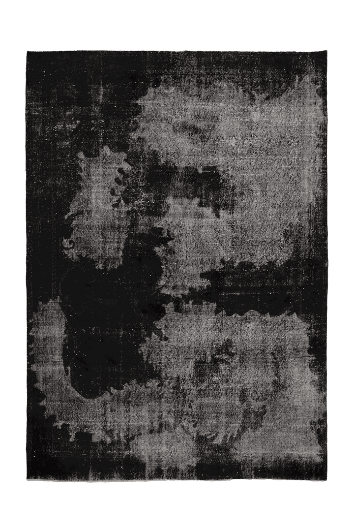 Vintage Isparta Turkish Area Rug 7x10 ft — Gray Overdyed