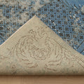 Vintage Isparta Turkish Area Rug 6x10 ft — Blue & Gray Floral