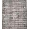 Vintage Isparta Turkish Area Rug 7x10 ft — Gray & Beige Floral
