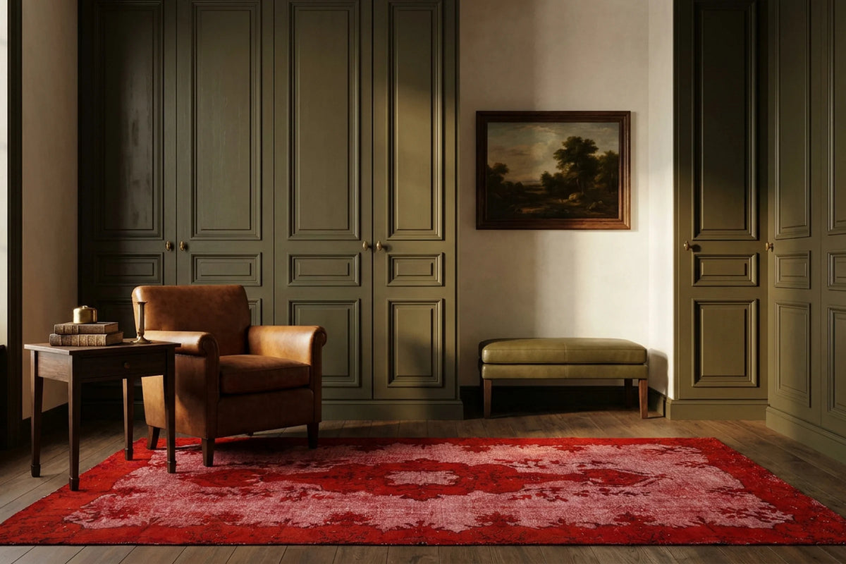Turkish Area Rug in a styled room