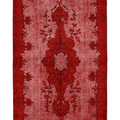 Vintage Isparta Turkish Area Rug 5x9 ft — Red & Pink Floral