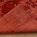 Vintage Isparta Turkish Area Rug 5x9 ft — Red & Pink Floral