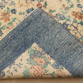 Vintage Isparta Turkish Area Rug 7x10 ft — Beige & Blue Floral