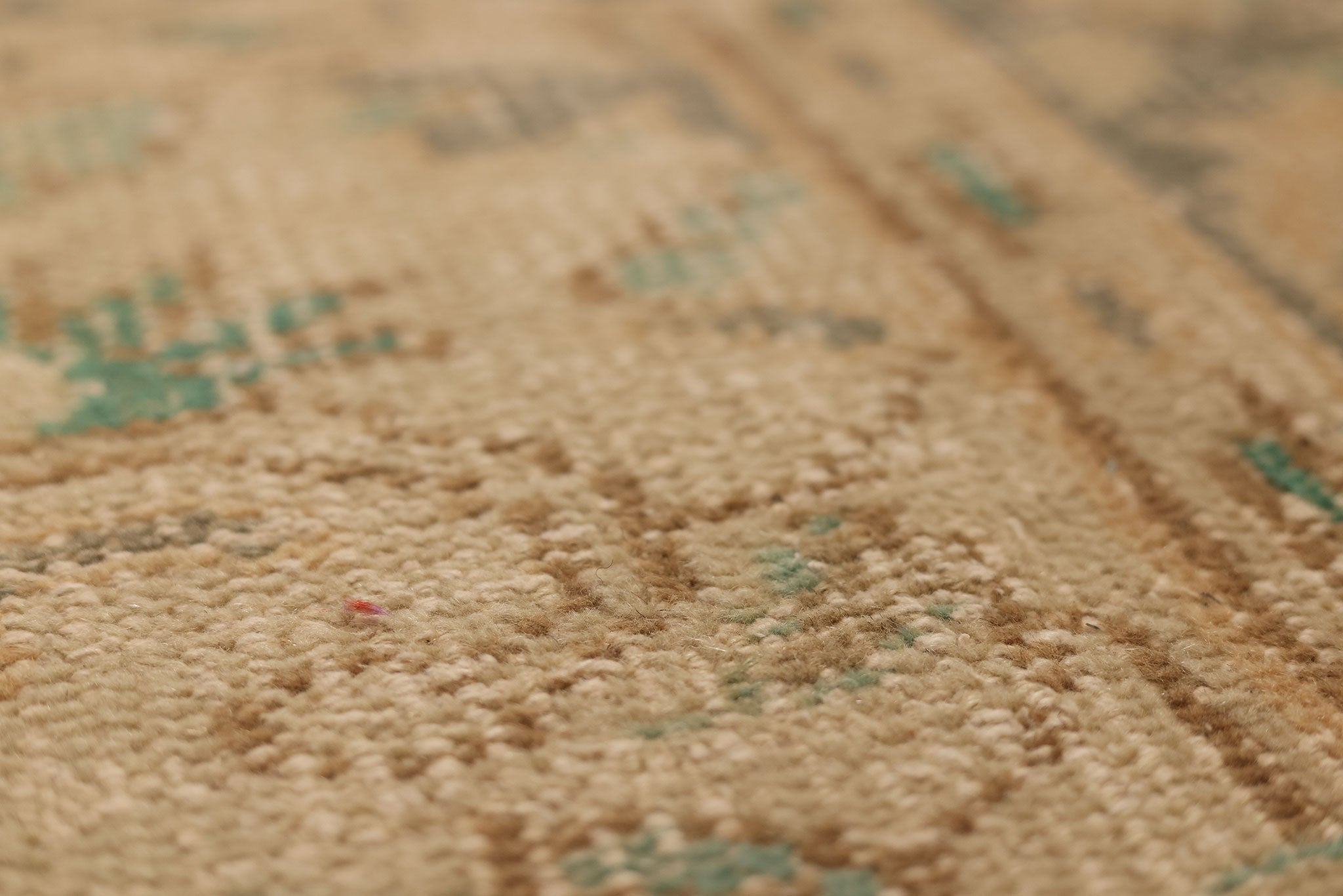 Vintage Manisa Turkish Area Rug 5x8 ft — Orange & Green Floral