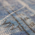 Vintage Isparta Turkish Area Rug 6x10 ft — Blue & Gray Overdyed