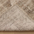 Vintage Isparta Turkish Area Rug 7x10 ft — Gray & Beige Floral