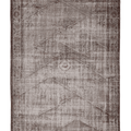 Vintage Isparta Turkish Area Rug 7x10 ft — Gray & Beige Floral