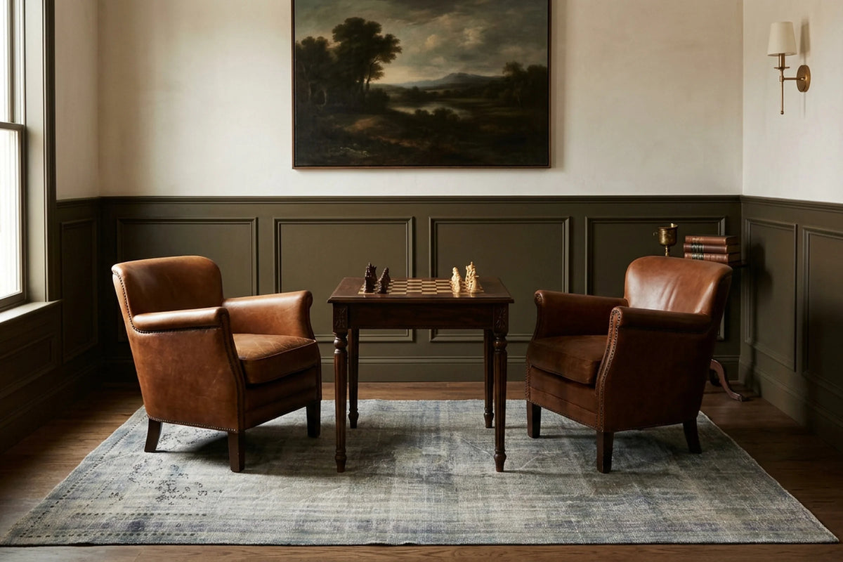 Turkish Area Rug in a styled room