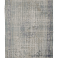 Vintage Manisa Turkish Area Rug 5x8 ft — Gray & Blue Distressed