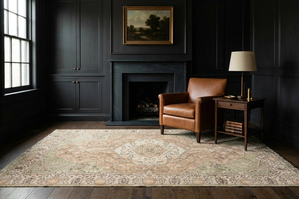Turkish Area Rug in a styled room