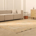 Vintage Isparta Turkish Area Rug 7x10 ft — Beige & Brown Floral