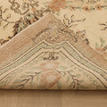 Vintage Isparta Turkish Area Rug 4x8 ft — Beige & Brown Floral