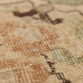 Vintage Isparta Turkish Area Rug 4x8 ft — Beige & Brown Floral