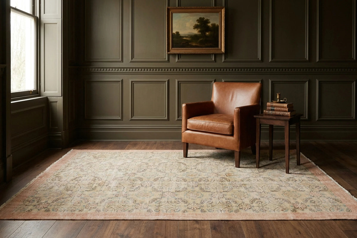Turkish Area Rug in a styled room