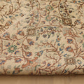 Vintage Isparta Turkish Area Rug 5x8 ft — Beige & Brown Floral (No. 37145)