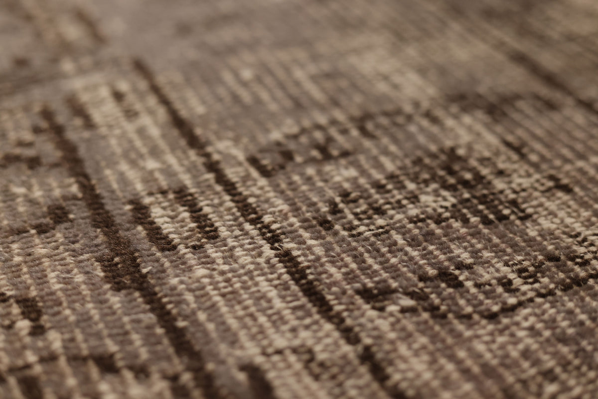 Vintage Manisa Turkish Area Rug 5x8 ft — Gray & Brown Distressed