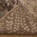 Vintage Isparta Turkish Area Rug 7x11 ft — Gray & Brown Floral