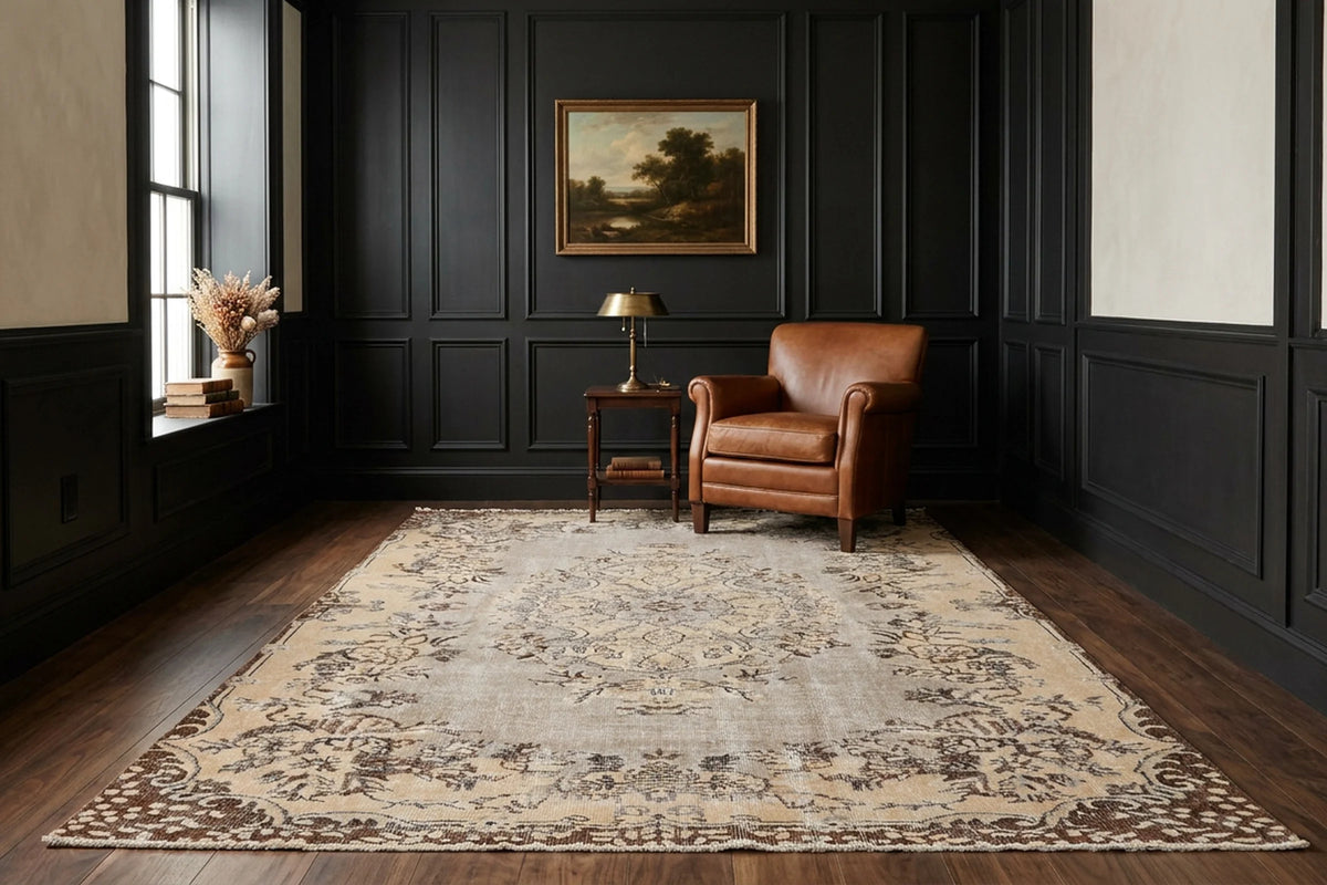 Turkish Area Rug in a styled room