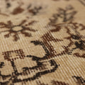 Vintage Isparta Turkish Area Rug 5x9 ft — Beige & Brown Floral (No. 37167)