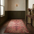 Persian Style Runner Rug in a styled room