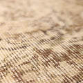 Vintage Isparta Turkish Area Rug 6x9 ft — Beige & Brown Floral