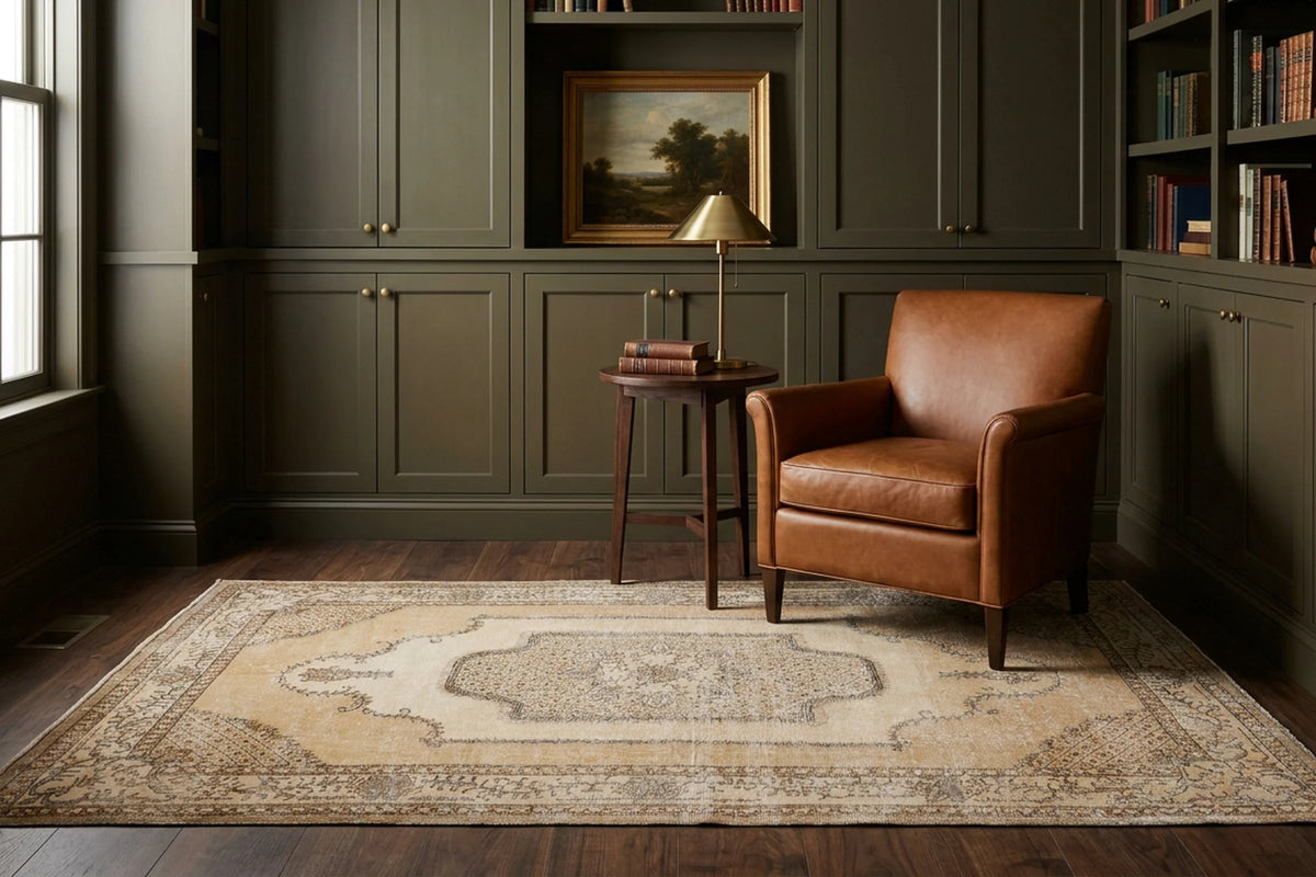 Turkish Area Rug in a styled room