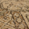 Vintage Isparta Turkish Area Rug 5x9 ft — Beige & Brown Geometric