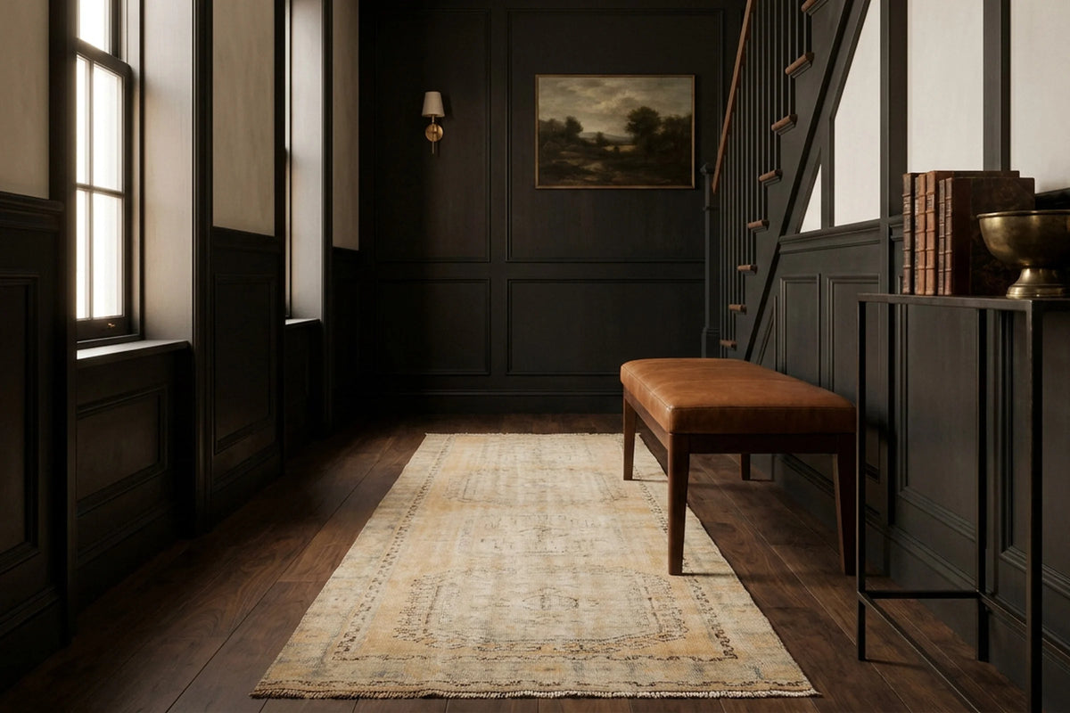 Turkish Runner Rug in a styled room