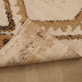 Vintage Malatya Turkish Runner Rug 2x11 ft — White & Brown Geometric