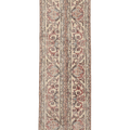 Vintage Malatya Turkish Runner Rug 2x7 ft — Beige & White Patchwork