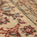 Vintage Malatya Turkish Runner Rug 2x7 ft — Beige & White Patchwork