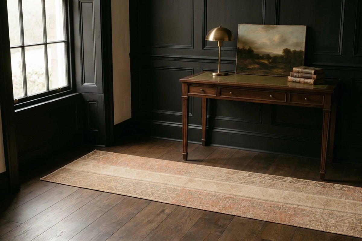 Patchwork Runner Rug in a styled room