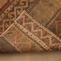 Vintage Turkish Doormat 2x3 ft — Beige & Brown Geometric