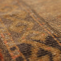 Vintage Turkish Doormat 2x3 ft — Beige & Brown Geometric