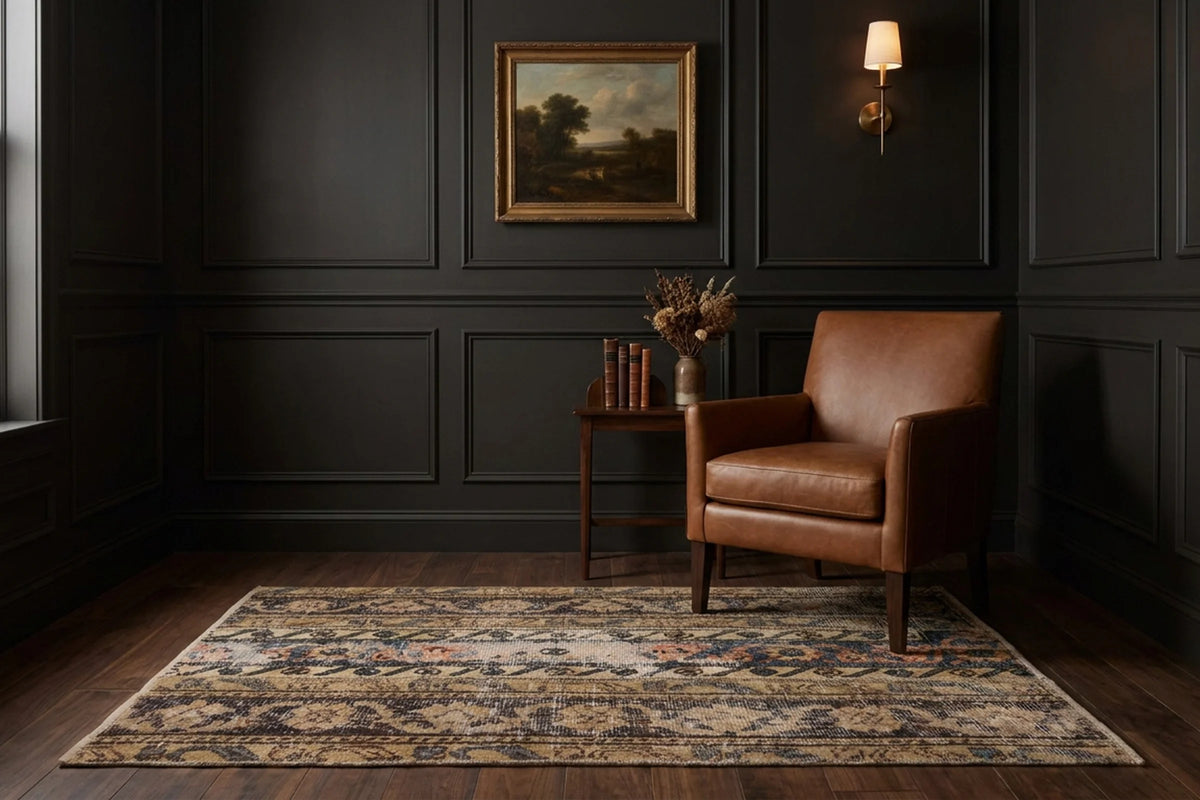 Patchwork Doormat Rug in a styled room