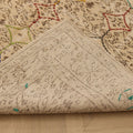 Vintage Manisa Turkish Area Rug 5x8 ft — Beige & Brown Geometric