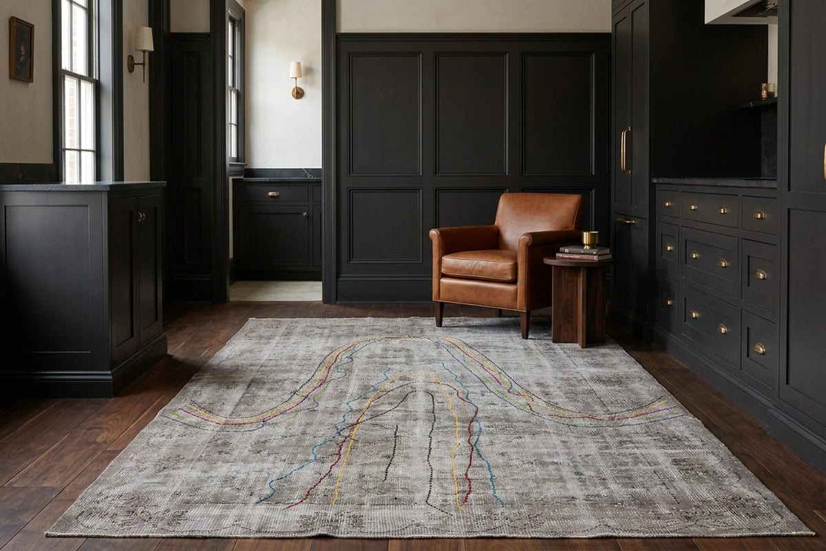 Turkish Area Rug in a styled room